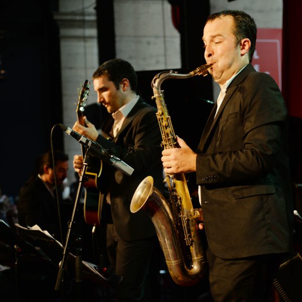 Jazz au Péristyle de l'Opéra de Lyon, Olivier Calvet, Matthieu Guerret, photo Alain Rico